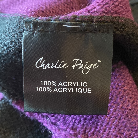 Purple/black infinity scarf - Picture 2 of 3